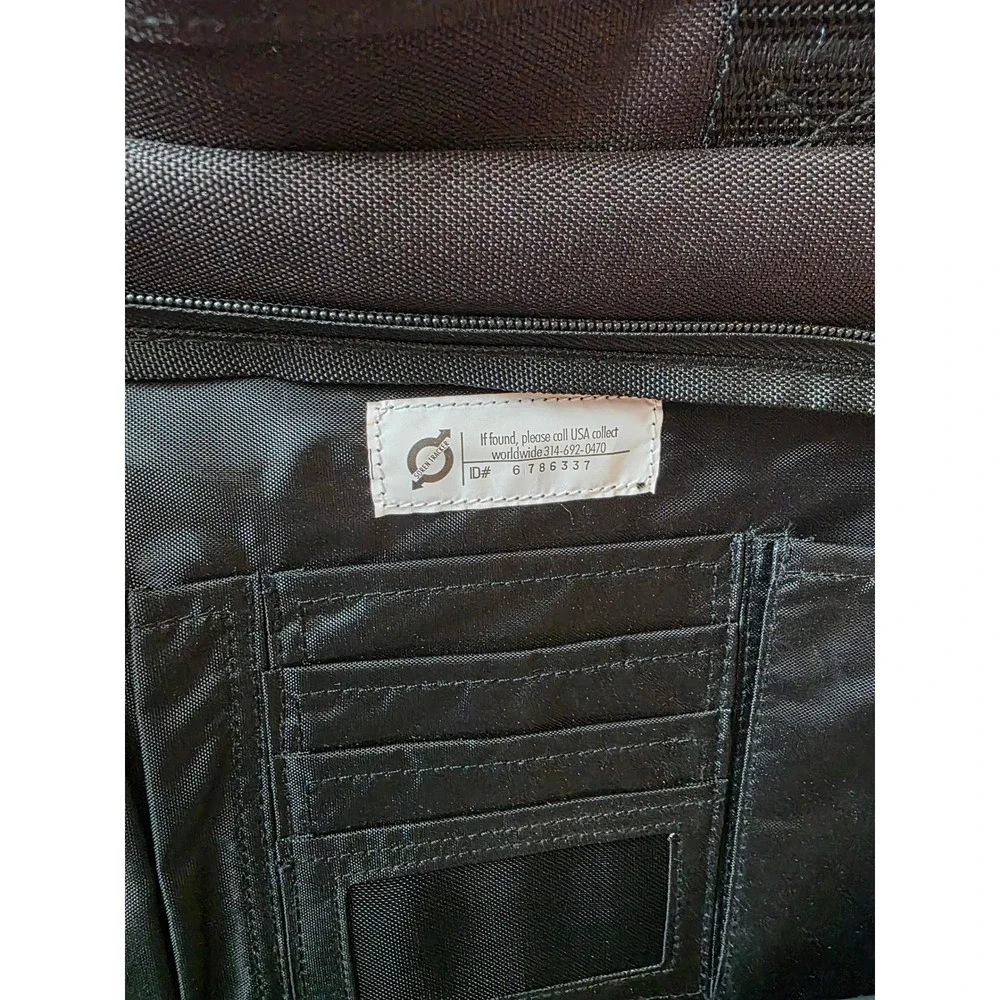 Waddell & Reed Black Laptop Messenger Bag Briefcase Canvas Professional W1 - Picture 15 of 16